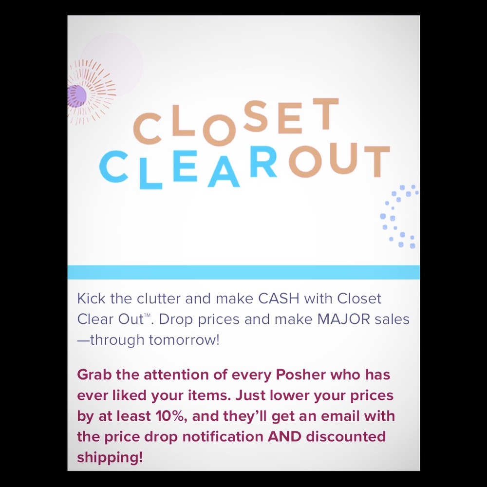 CLOSET CLEAR OUT IS BACK!!!
